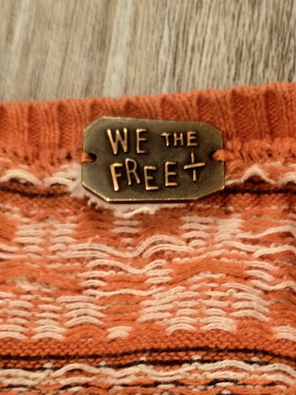 We The Free Women's Orange Knit Sweater